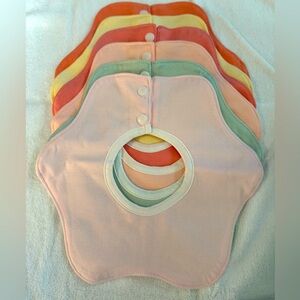 Set of 6 Baby Bibs in Floral Shape